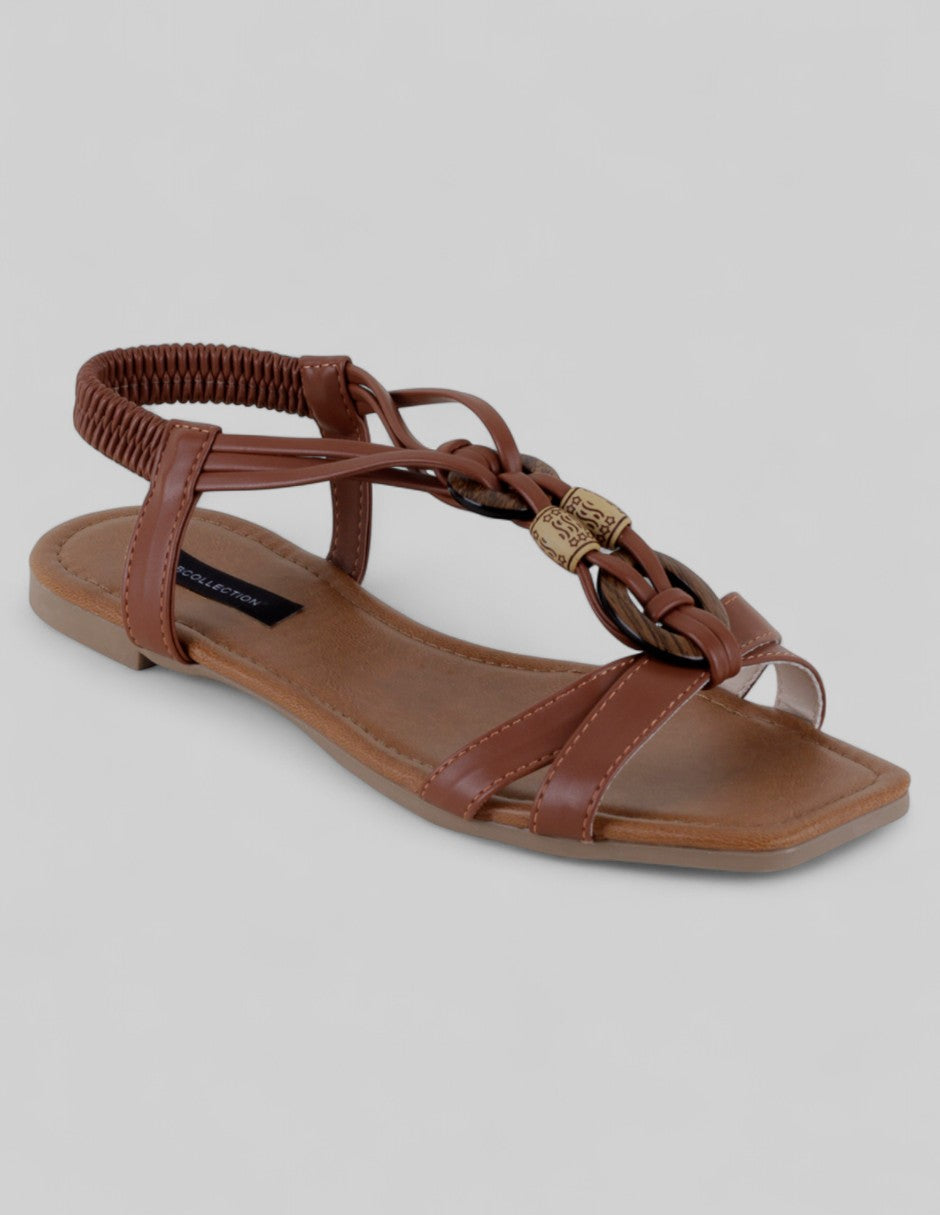 Sandalias de piso Ave en Piel vegana – Café