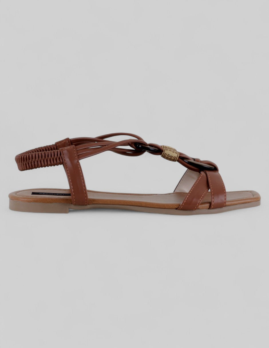 Sandalias de piso Ave en Piel vegana – Café