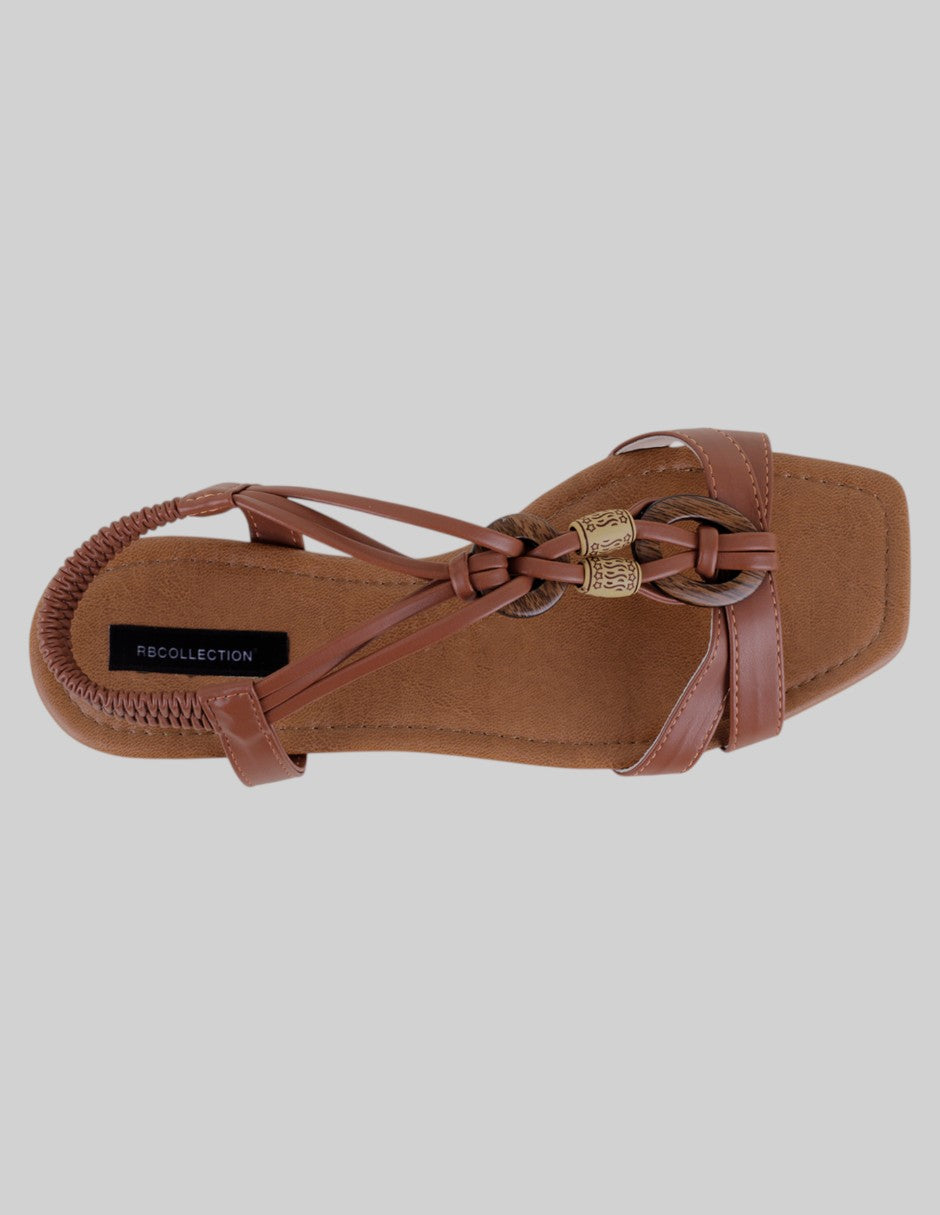 Sandalias de piso Ave en Piel vegana – Café
