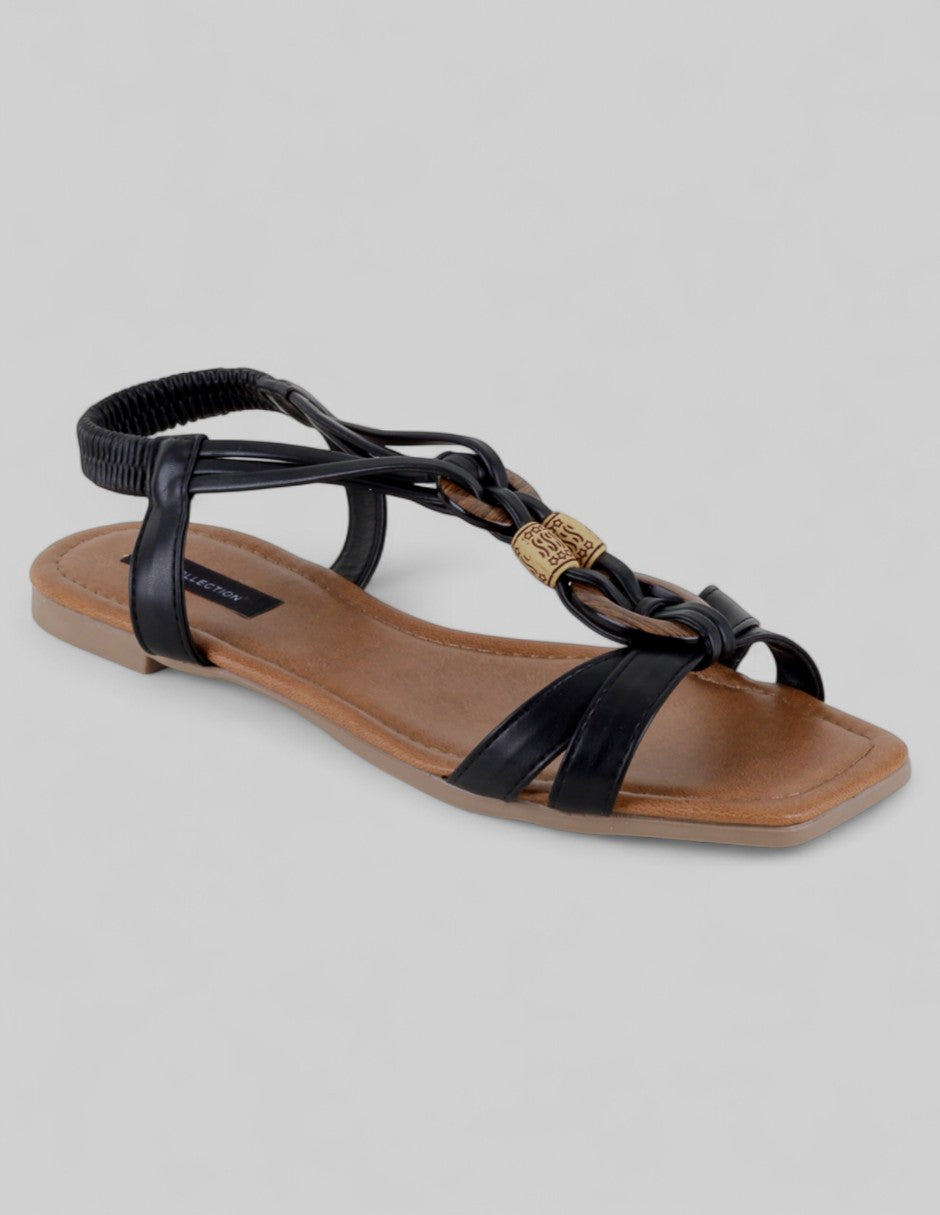 Sandalias de piso Ave en Piel vegana – Negro