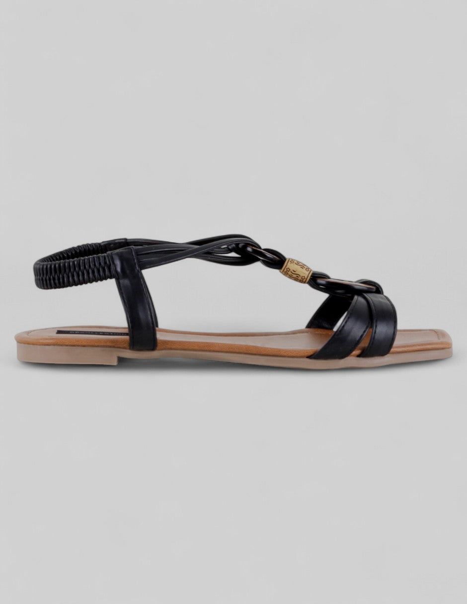 Sandalias de piso Ave en Piel vegana – Negro
