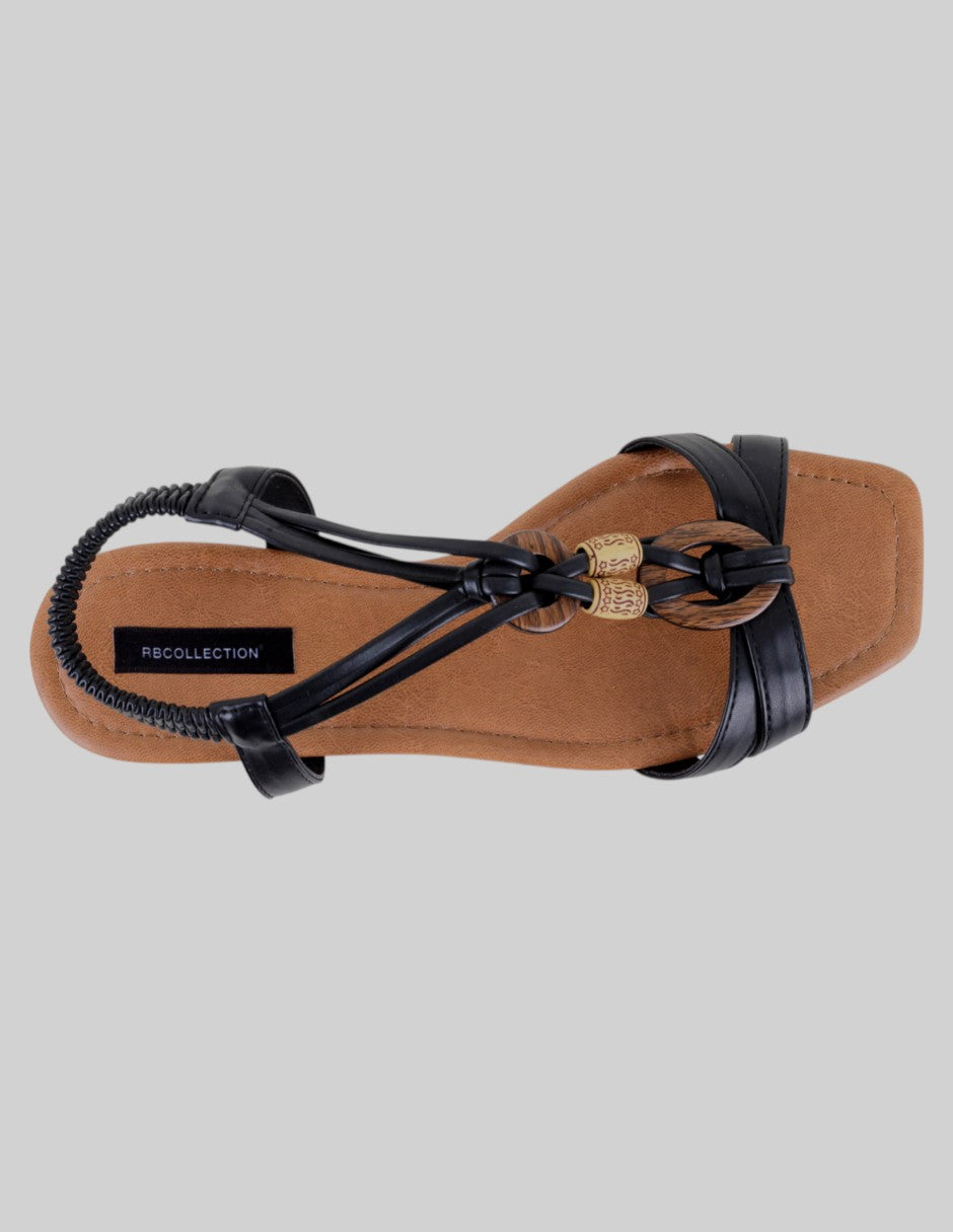 Sandalias de piso Ave en Piel vegana – Negro