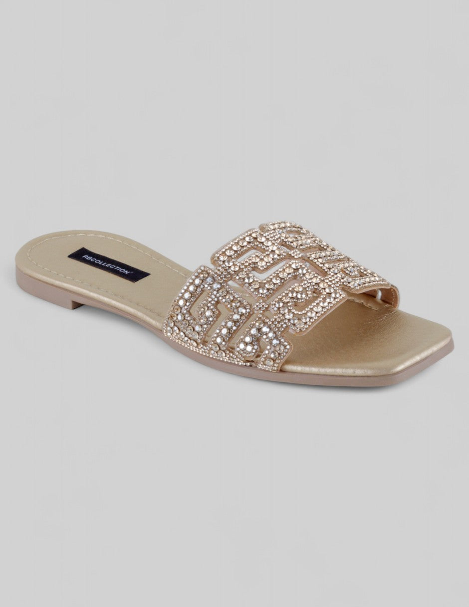 Sandalias de piso Soft en Sintético – Dorado
