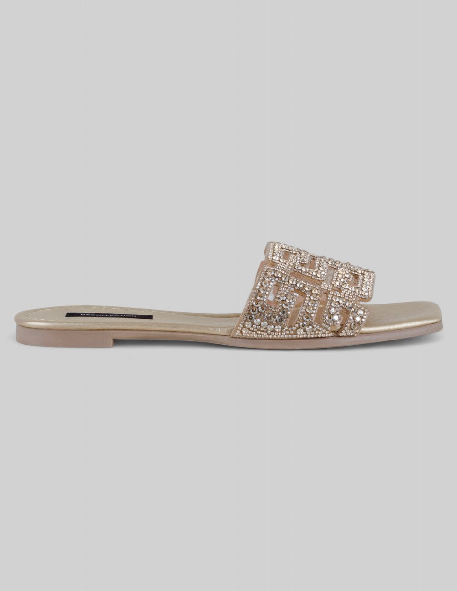 Sandalias de piso Soft en Sintético – Dorado