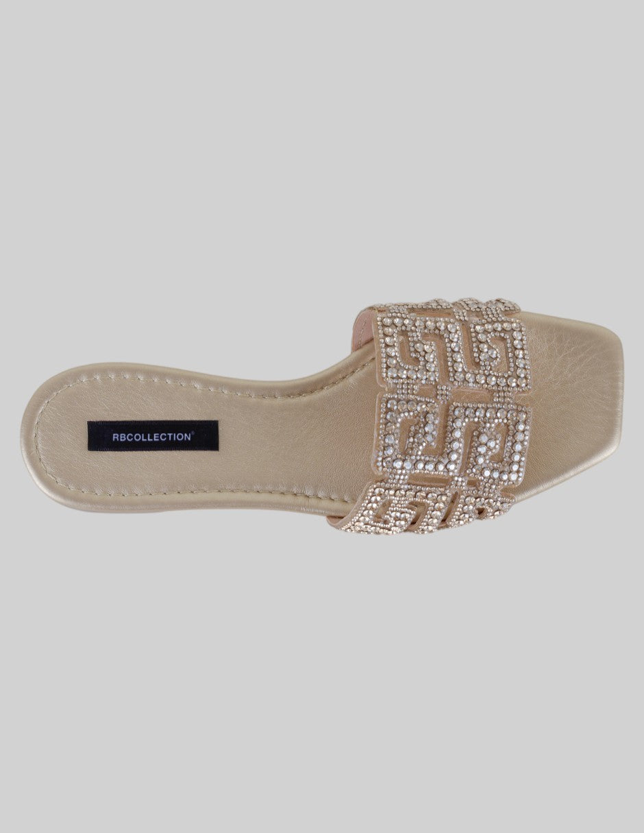 Sandalias de piso Soft en Sintético – Dorado