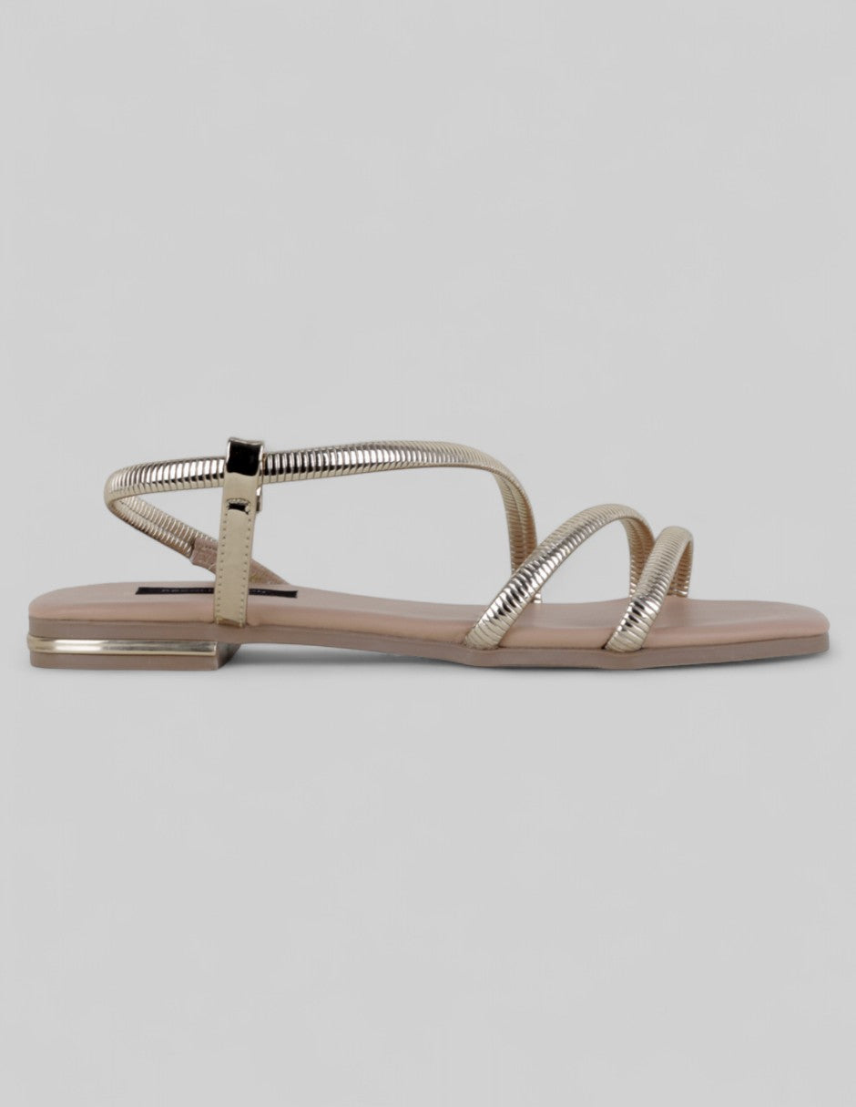 Sandalias de piso Soft en Sintético – Dorado