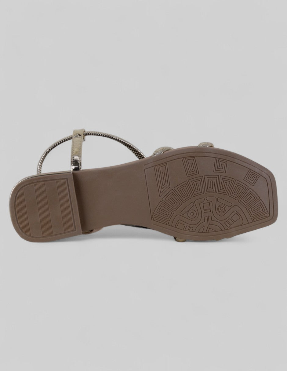 Sandalias de piso Soft en Sintético – Dorado