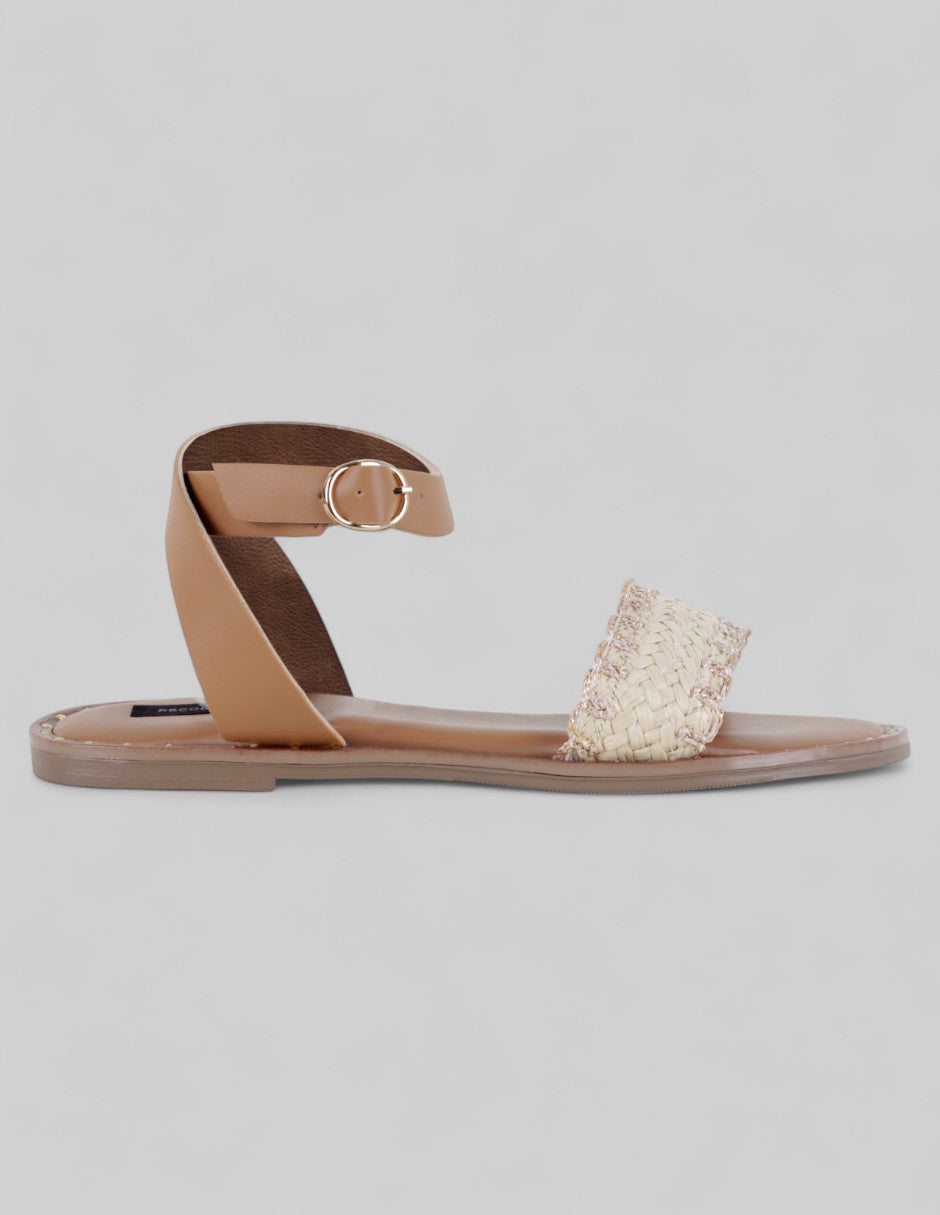 Sandalias de piso Soft en Textil – Café