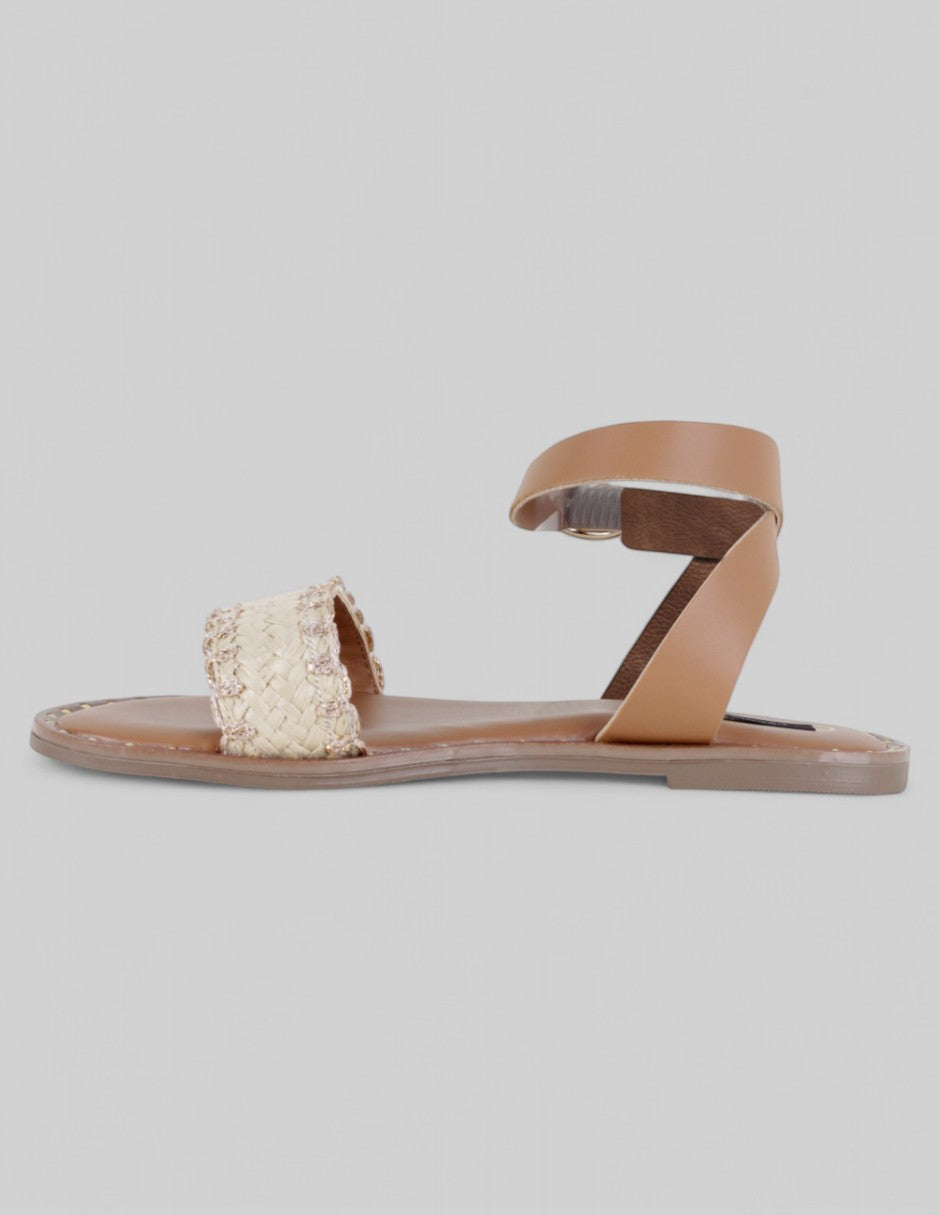 Sandalias de piso Soft en Textil – Café
