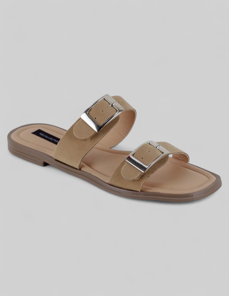 Sandalias de piso Soft en Textil – Café