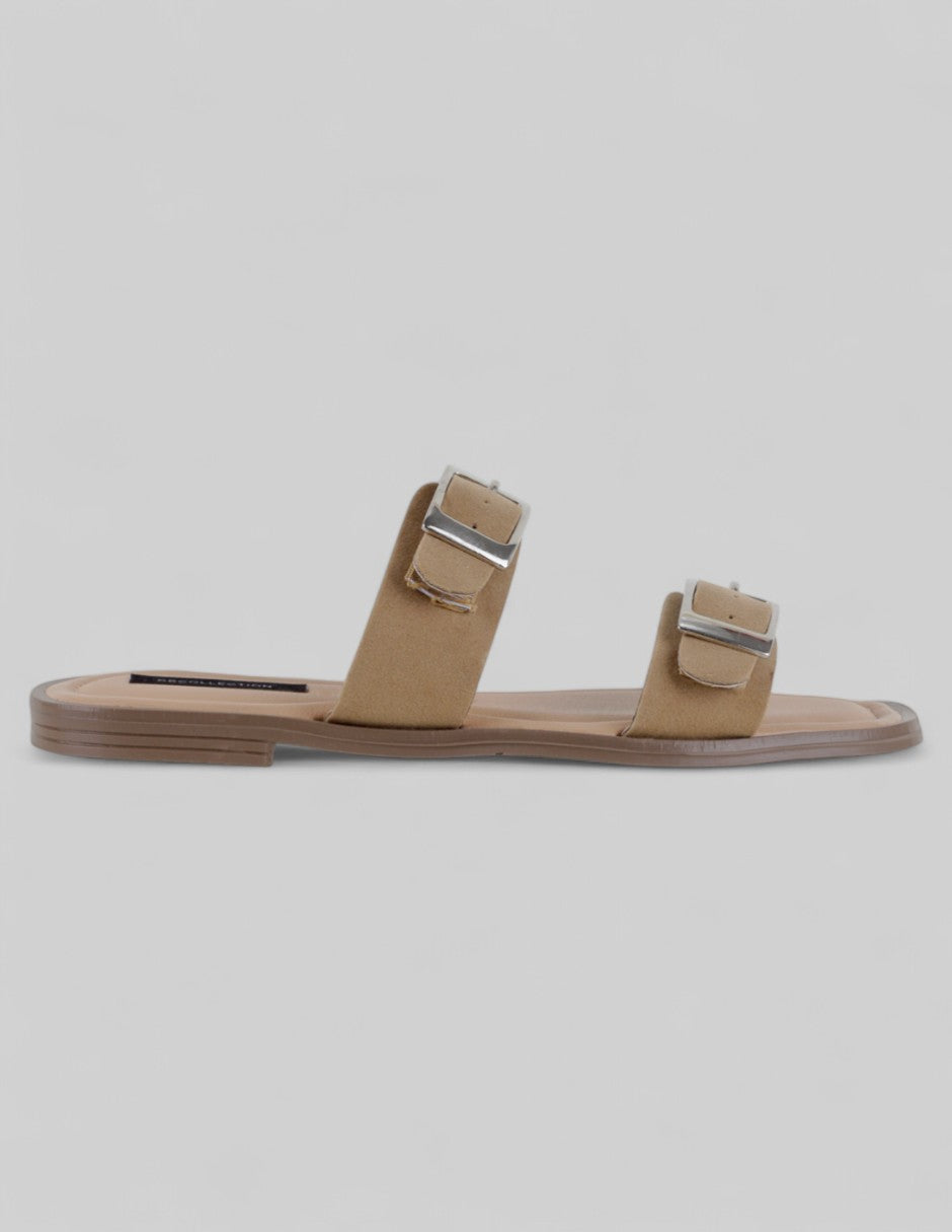 Sandalias de piso Soft en Textil – Café