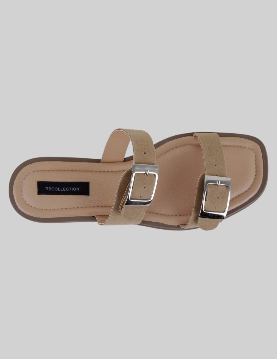 Sandalias de piso Soft en Textil – Café