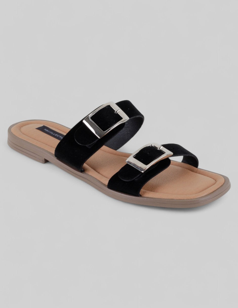 Sandalias de piso Soft en Textil – Negro