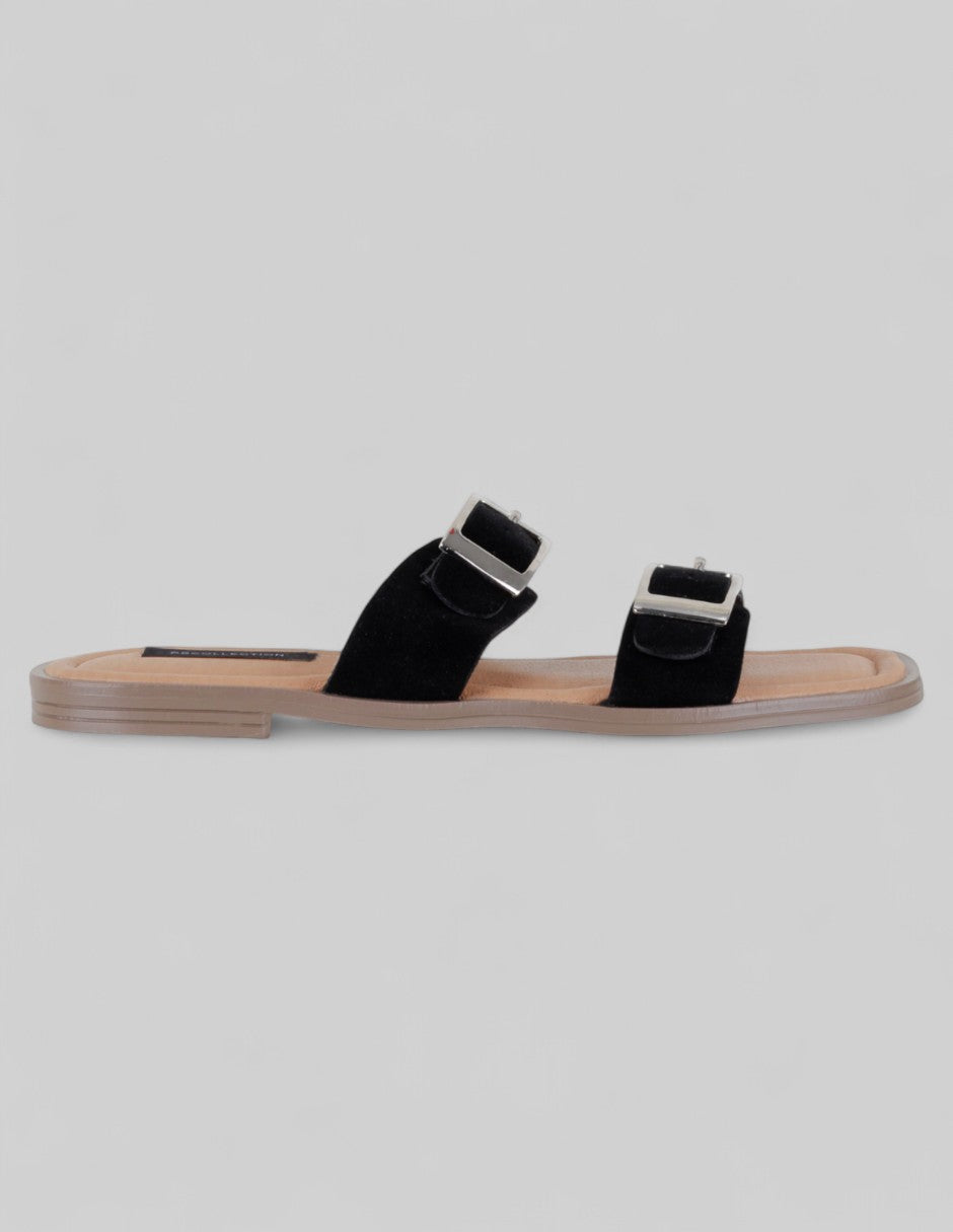 Sandalias de piso Soft en Textil – Negro