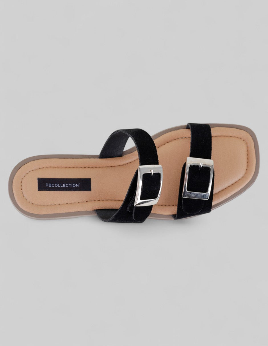 Sandalias de piso Soft en Textil – Negro