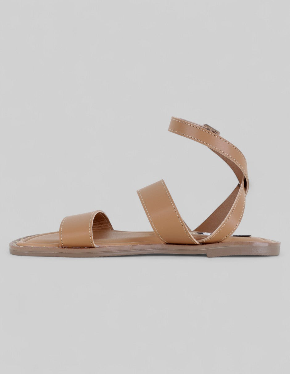 Sandalias de piso Soft en Piel vegana – Café