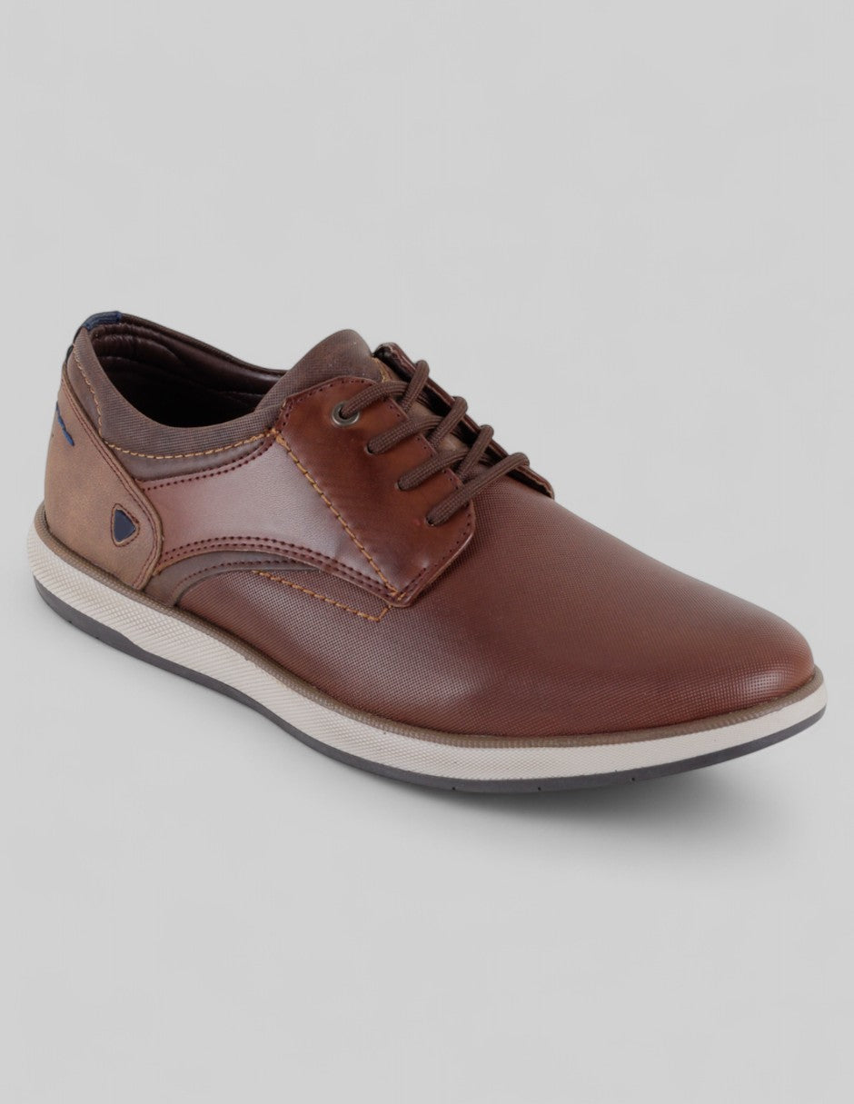 Oxfords Exterior Piel vegana Color Café Para Hombre De RBCOLLECTION