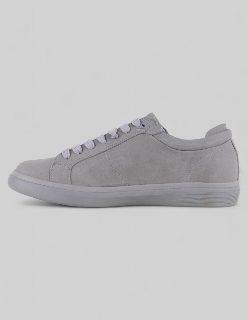 Tenis con cordones Urban en Piel vegana – Gris