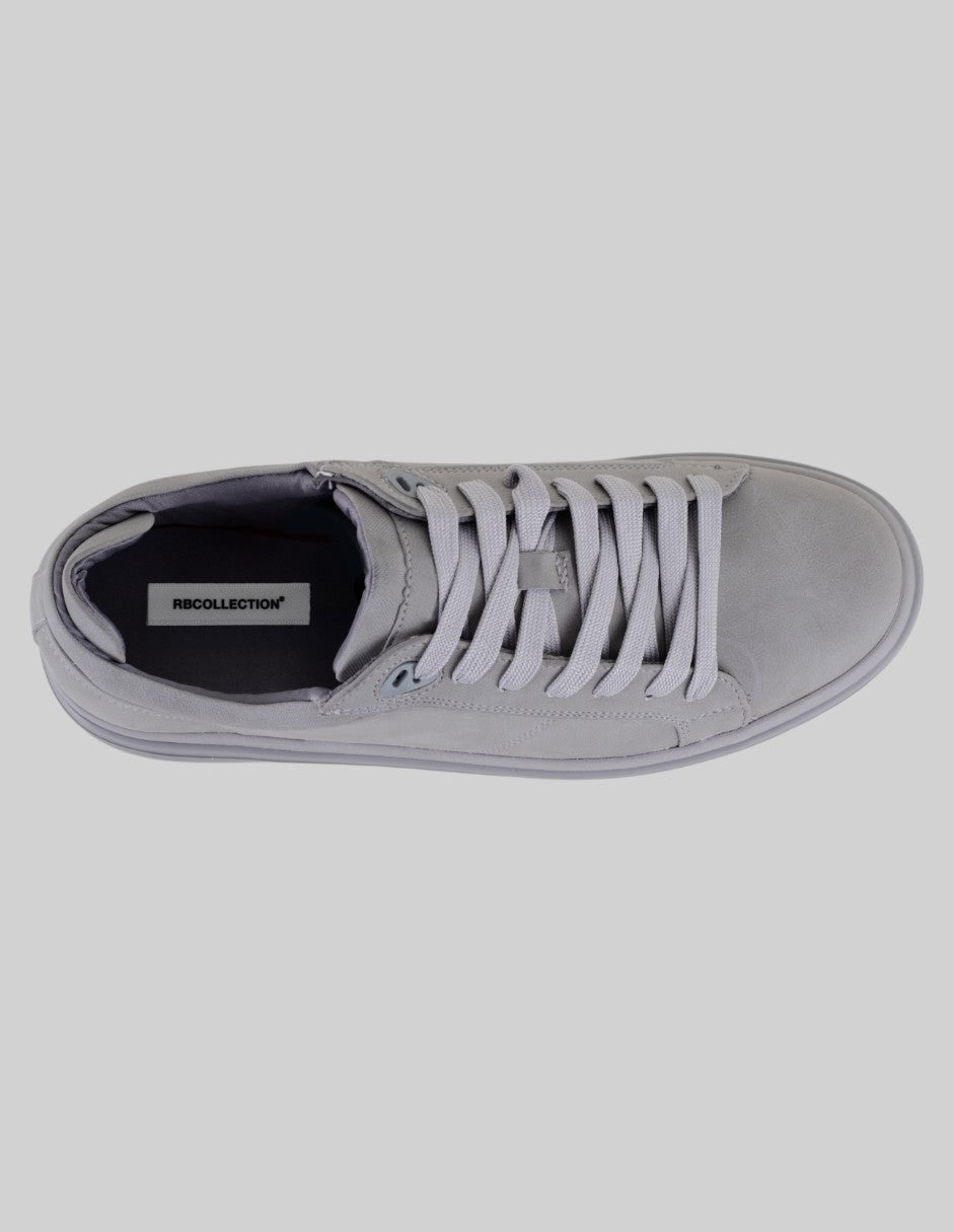 Tenis con cordones Urban en Piel vegana – Gris