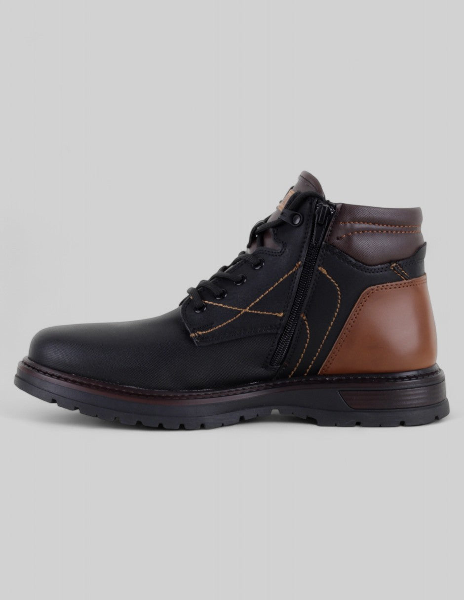 Botas casuales Brent en Piel vegana – Negro