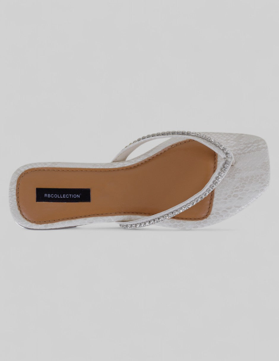 Sandalias de piso Soft en Sintético – Blanco
