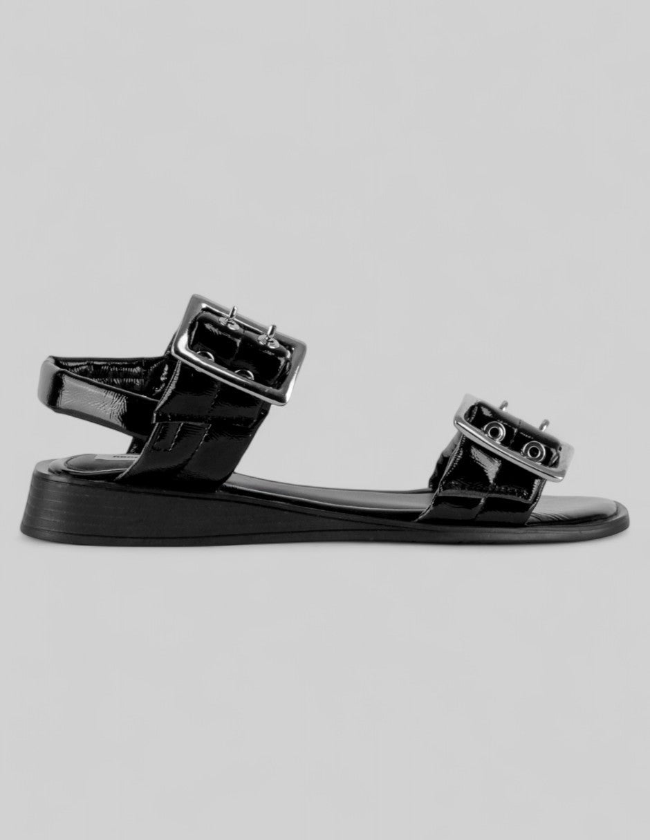 Sandalias de piso Branka en Charol – Negro