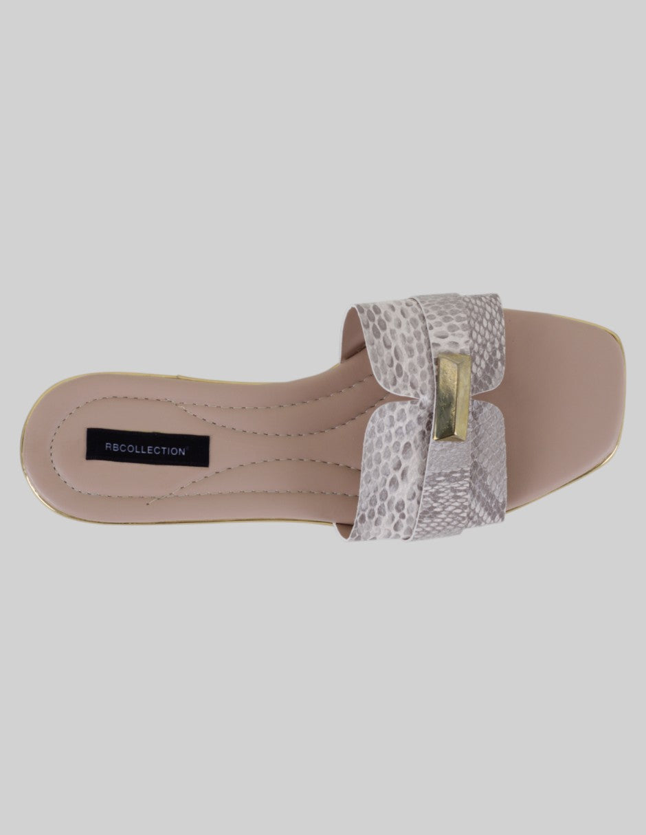Sandalias de piso Soft en Piel vegana – Beige
