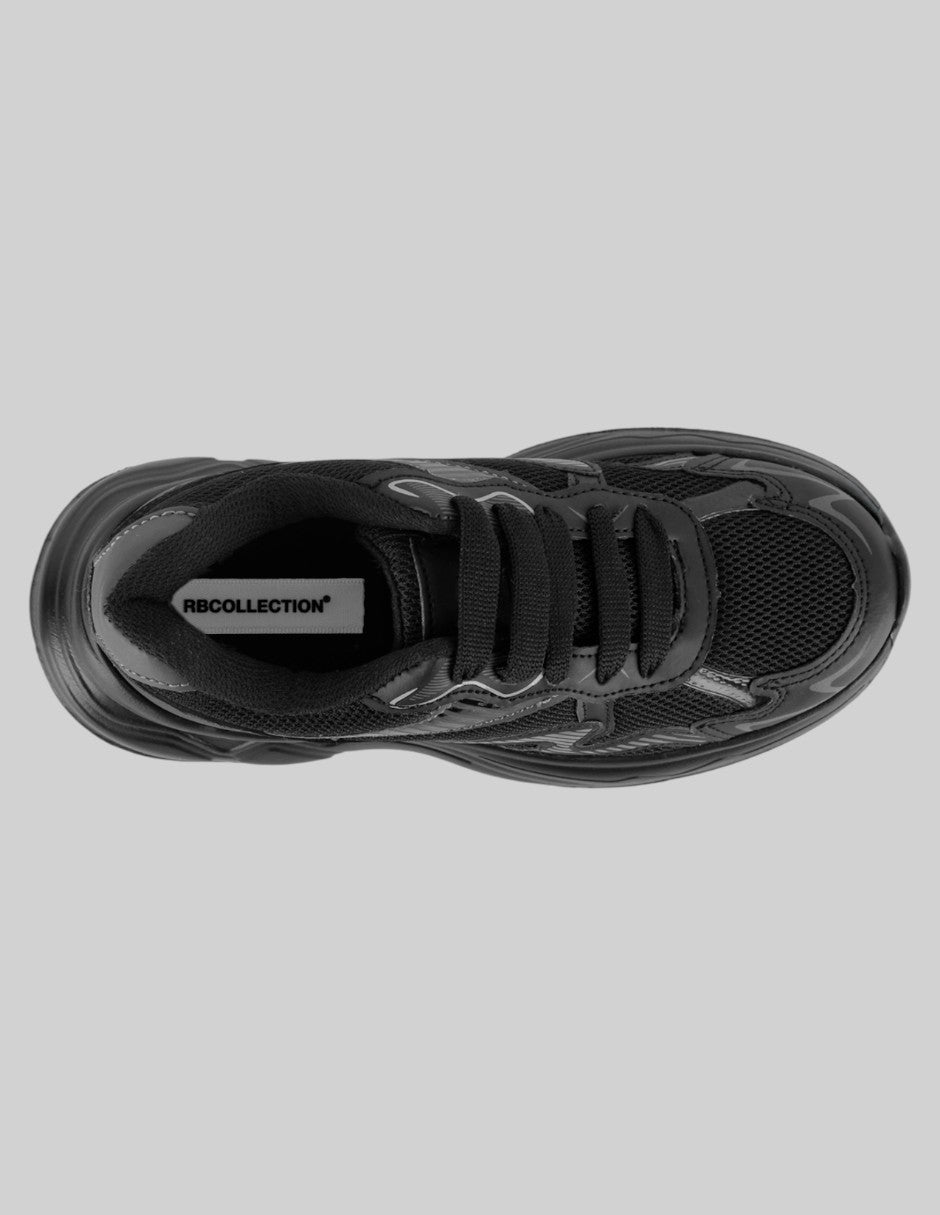Tenis Kids  en Textil – Negro