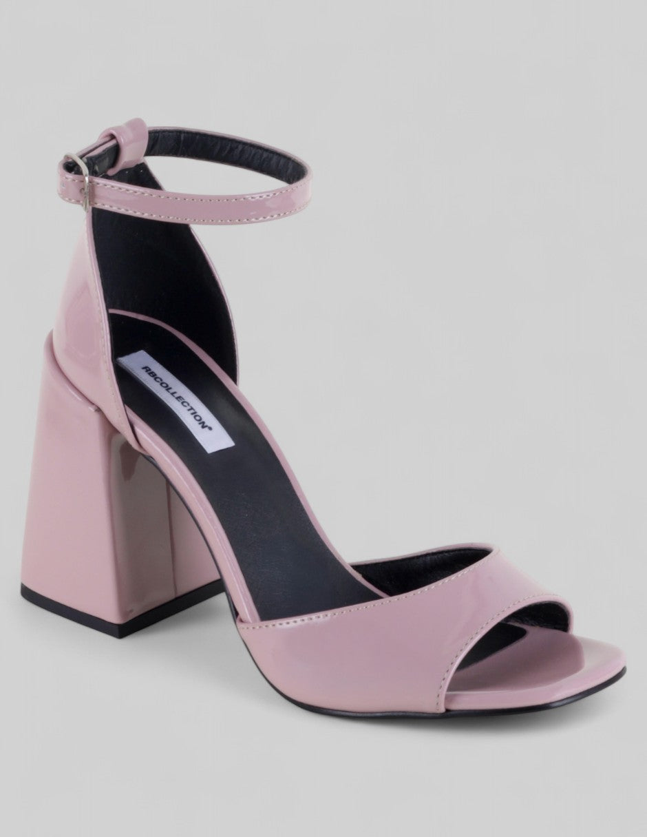 Sandalia con tacón Exterior Sintético Color Rosa Para Mujer De RBCOLLECTION