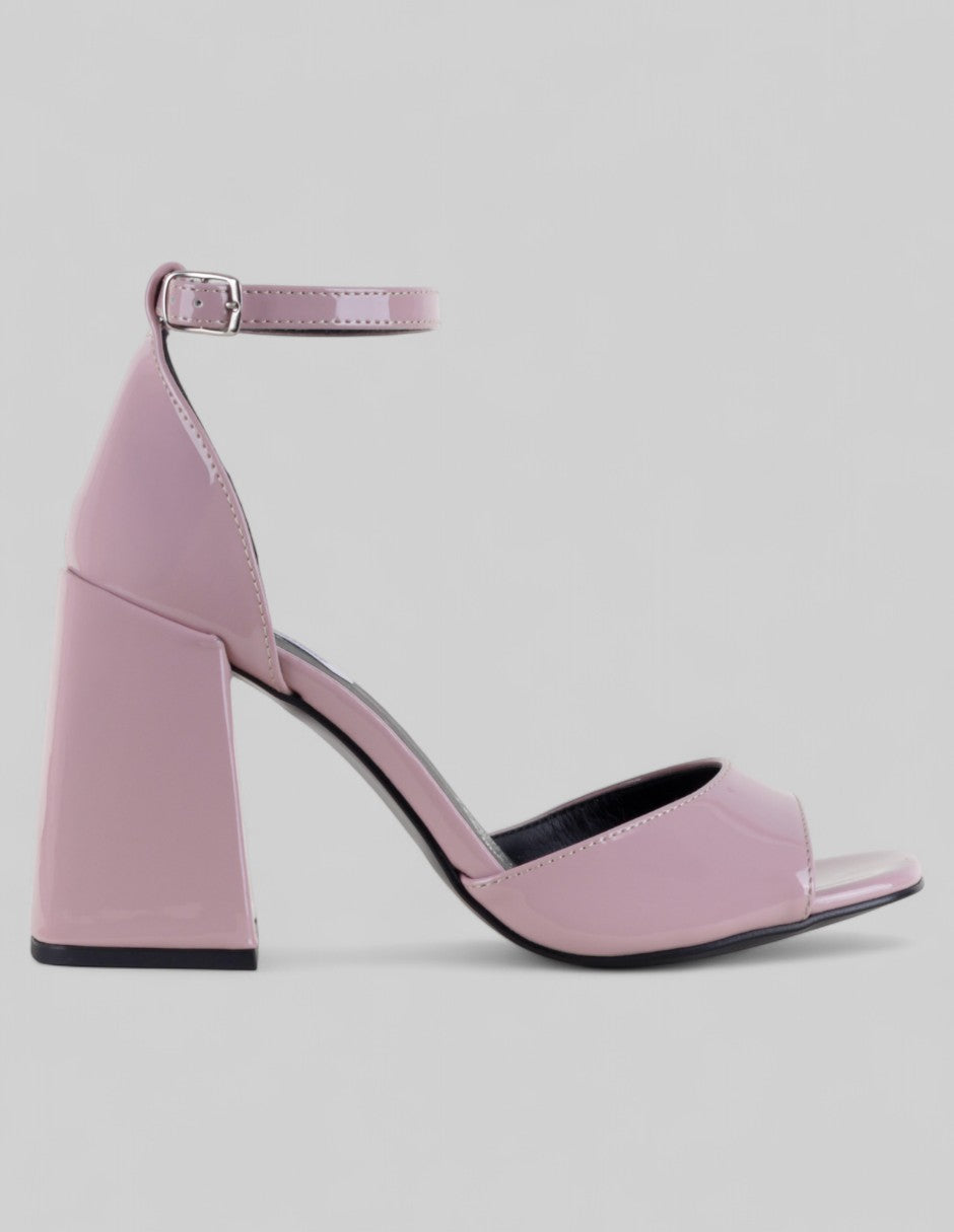 Sandalia con tacón Syrah en Sintético – Rosa