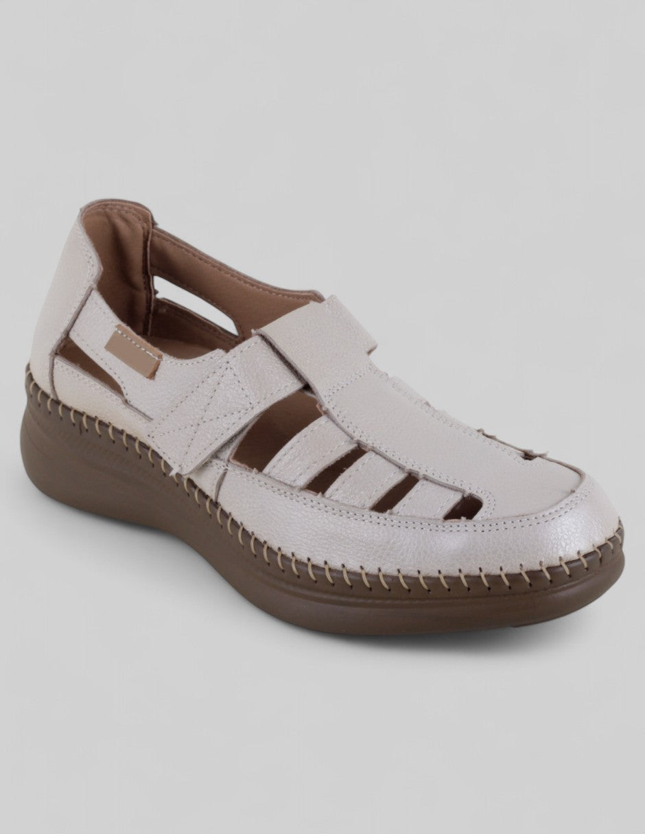 Sandalias de piso Hand made en Piel – Blanco