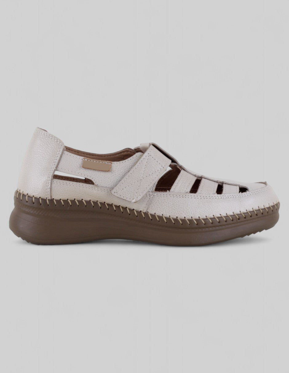 Sandalias de piso Hand made en Piel – Blanco