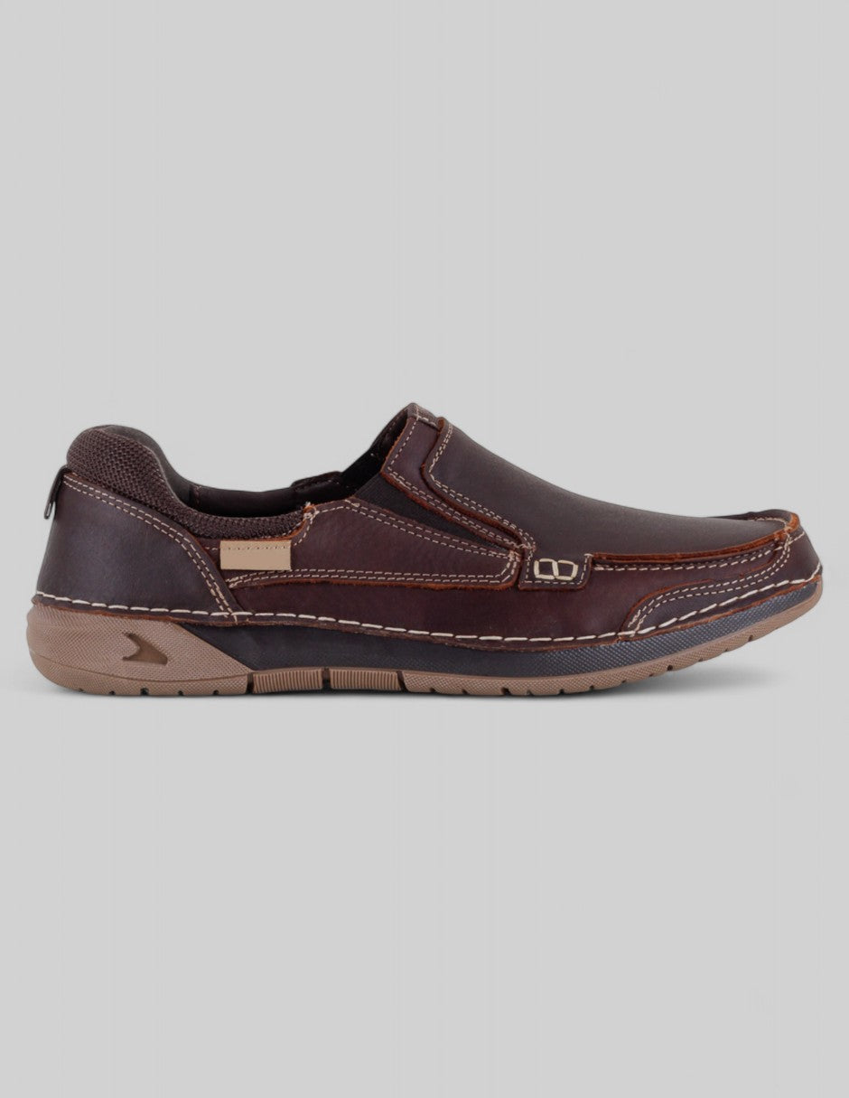 Zapato de confort Hand made en Piel – Café