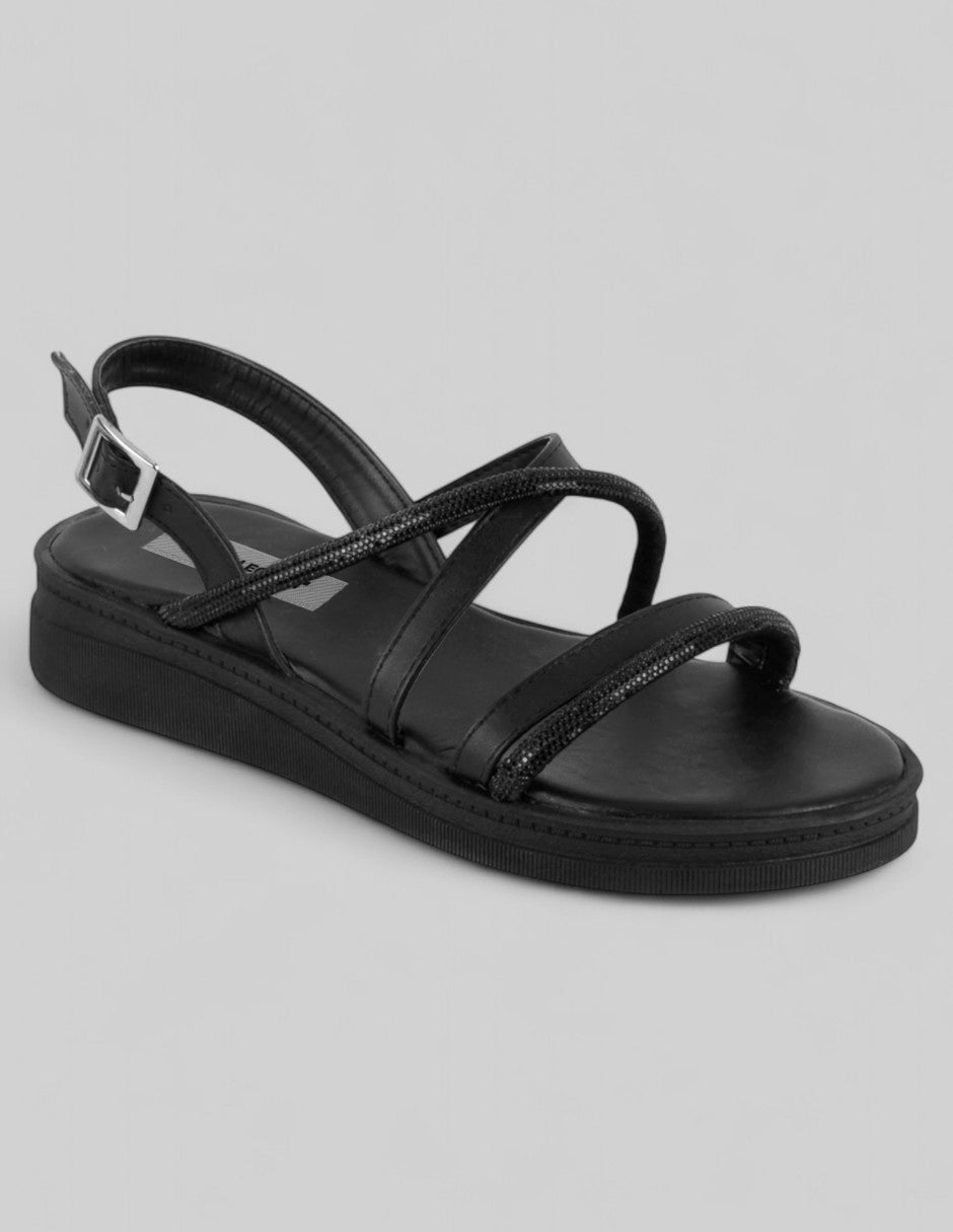 Sandalias de piso Ave en Piel vegana – Negro
