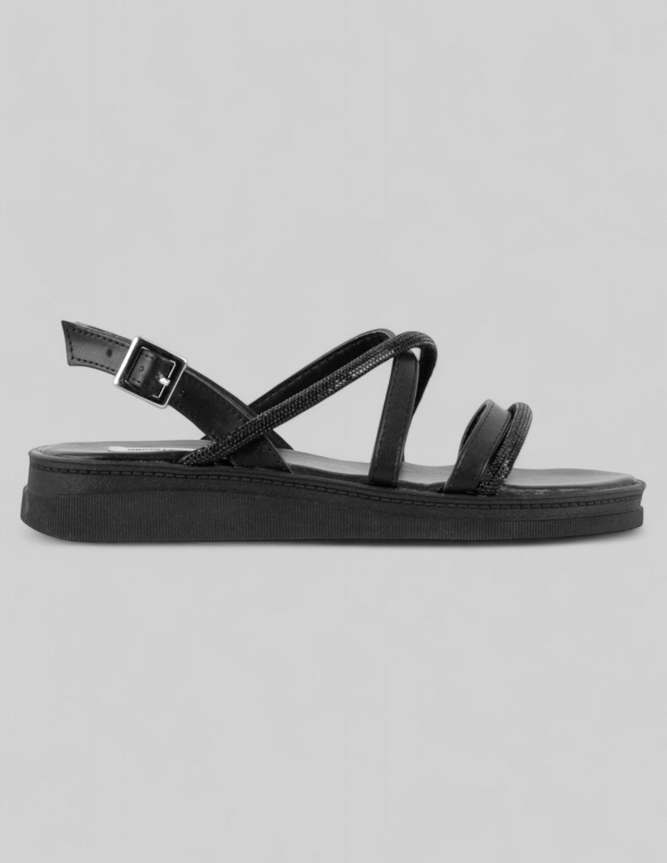Sandalias de piso Ave en Piel vegana – Negro