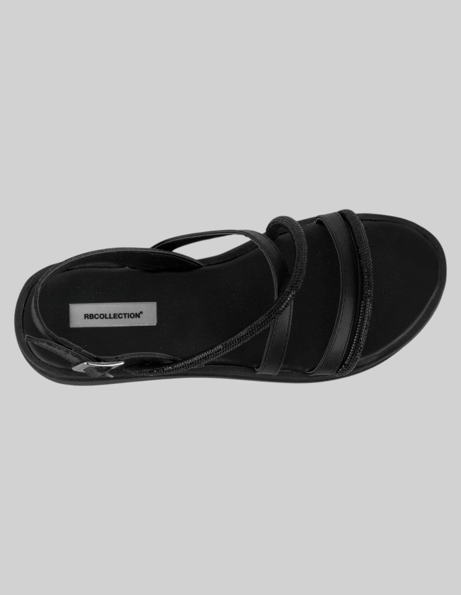 Sandalias de piso Ave en Piel vegana – Negro