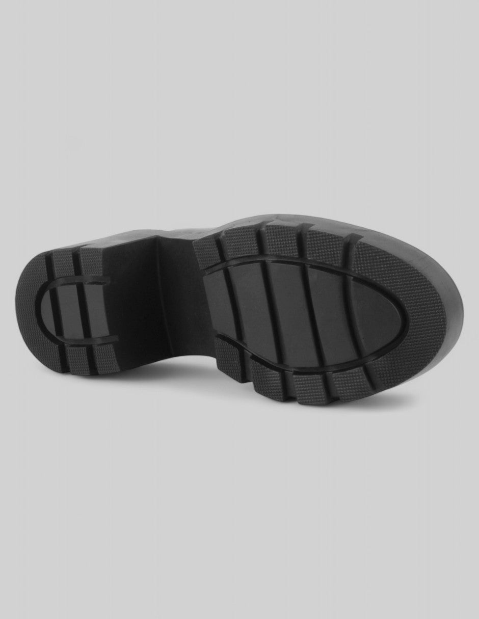 Botín con tacón Ferm en Piel vegana – Negro