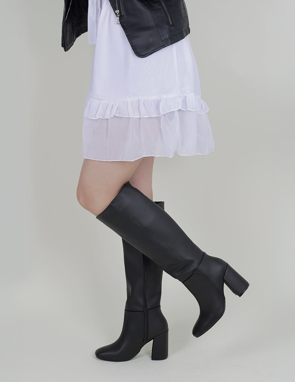 Botas altas Hella en Piel vegana – Negro