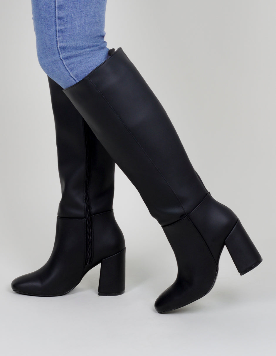 Botas altas Hella en Piel vegana – Negro