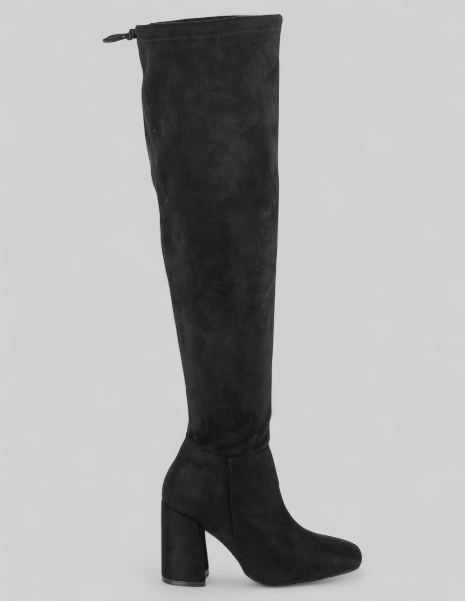 Botas altas Nevada en Gamuza – Negro