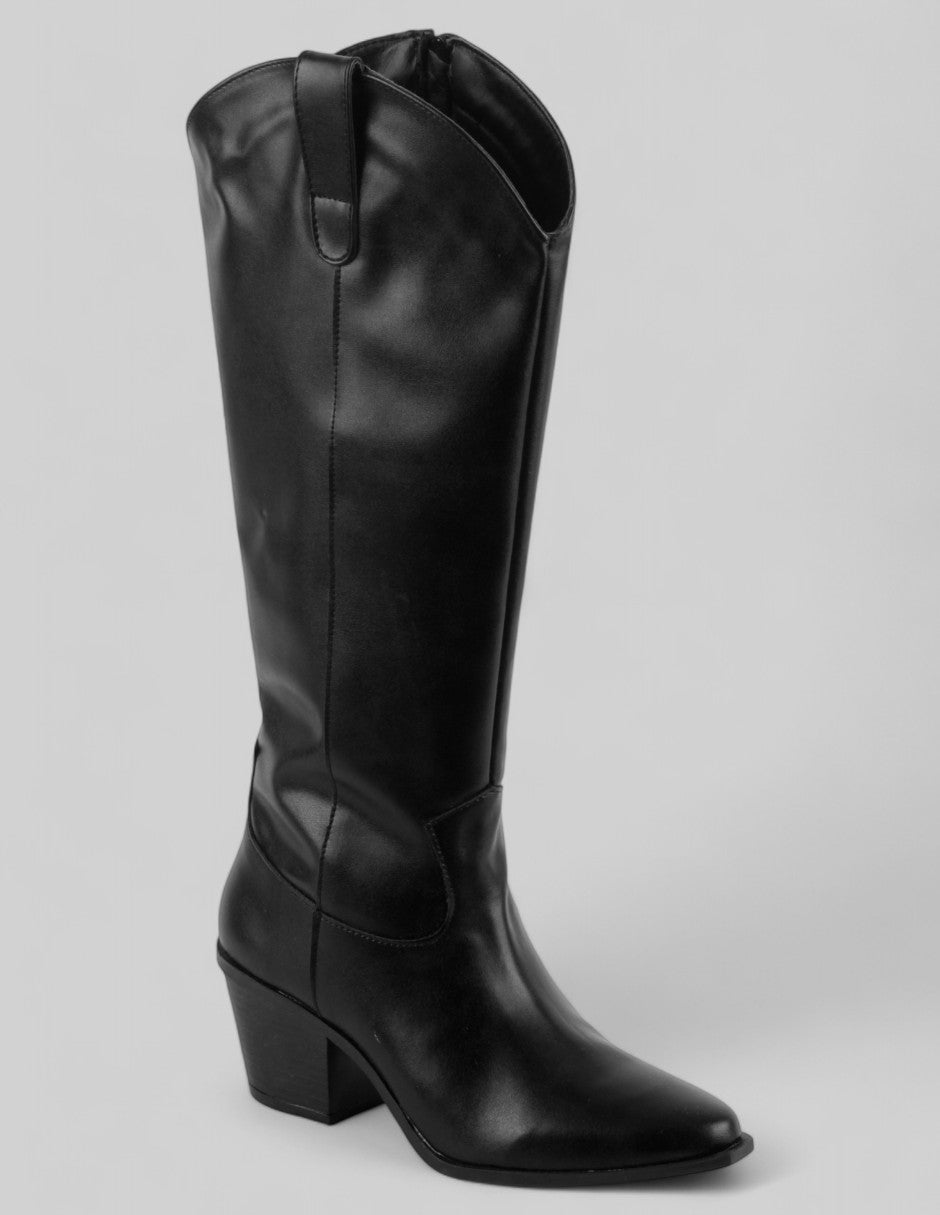 Botas tipo western Exterior Piel vegana Color Negro Para Mujer De RBCOLLECTION