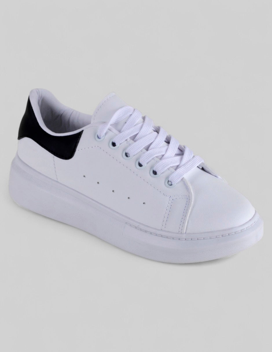 Tenis con cordones Exterior Sintético Color Blanco Para Mujer De RBBASICS
