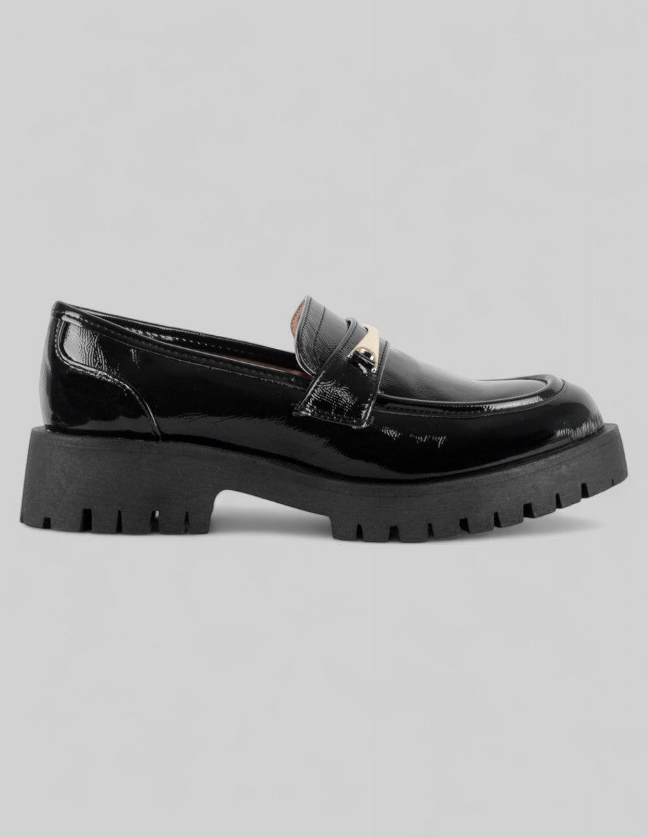Mocasines Classy en Charol – Negro