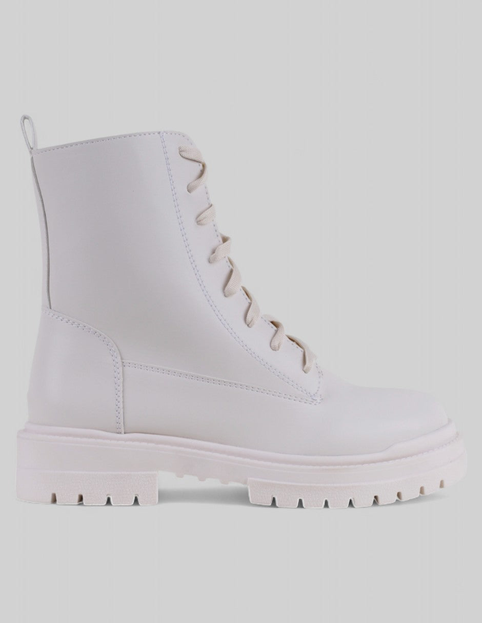 Botas casuales Bike en Piel vegana – Beige