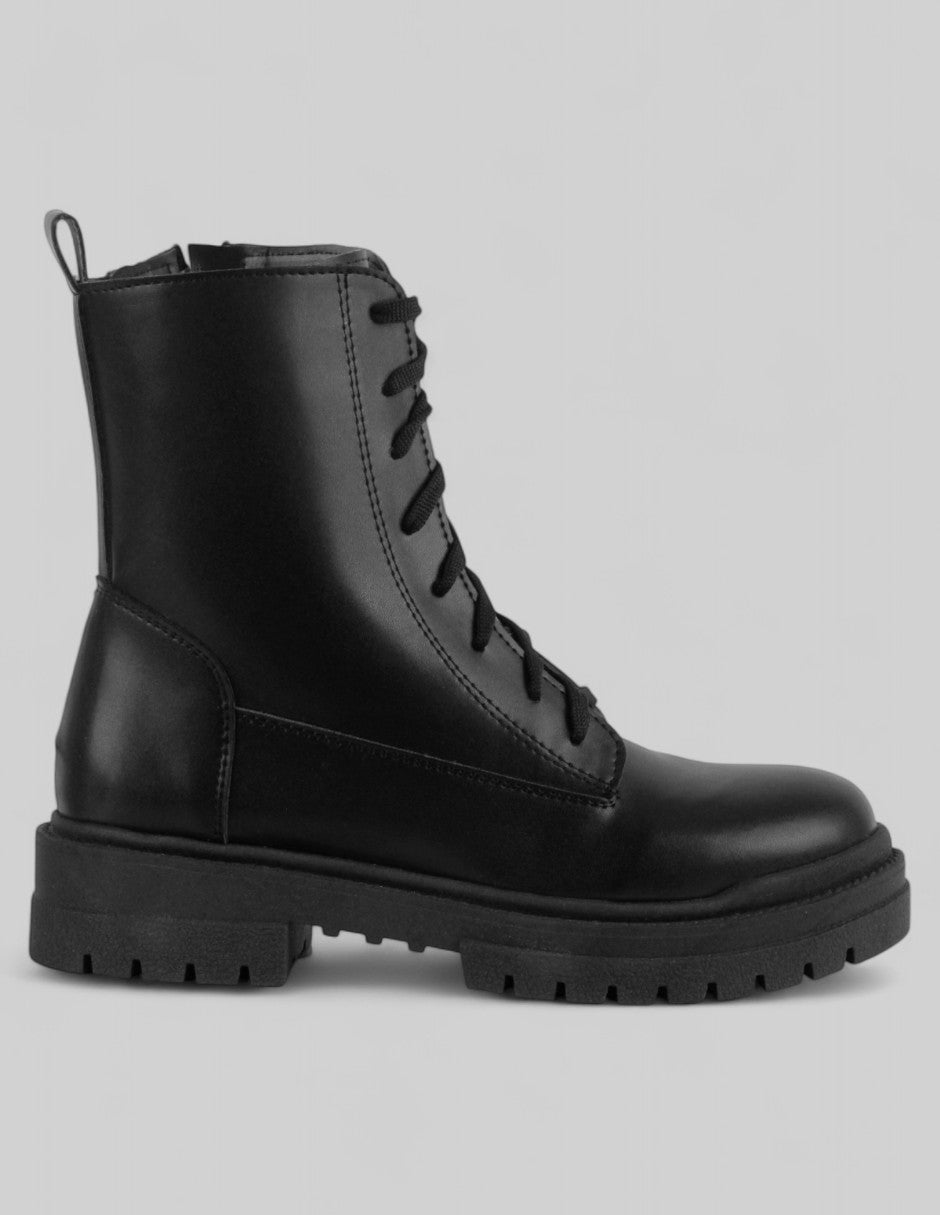 Botas casuales Bike en Piel vegana – Negro