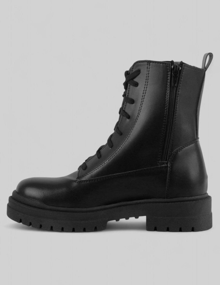 Botas casuales Bike en Piel vegana – Negro