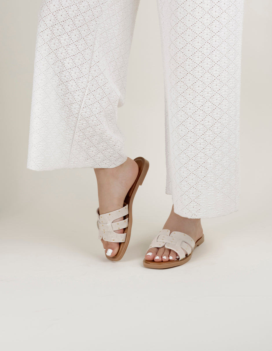 Sandalias de piso Soft en Charol – Blanco