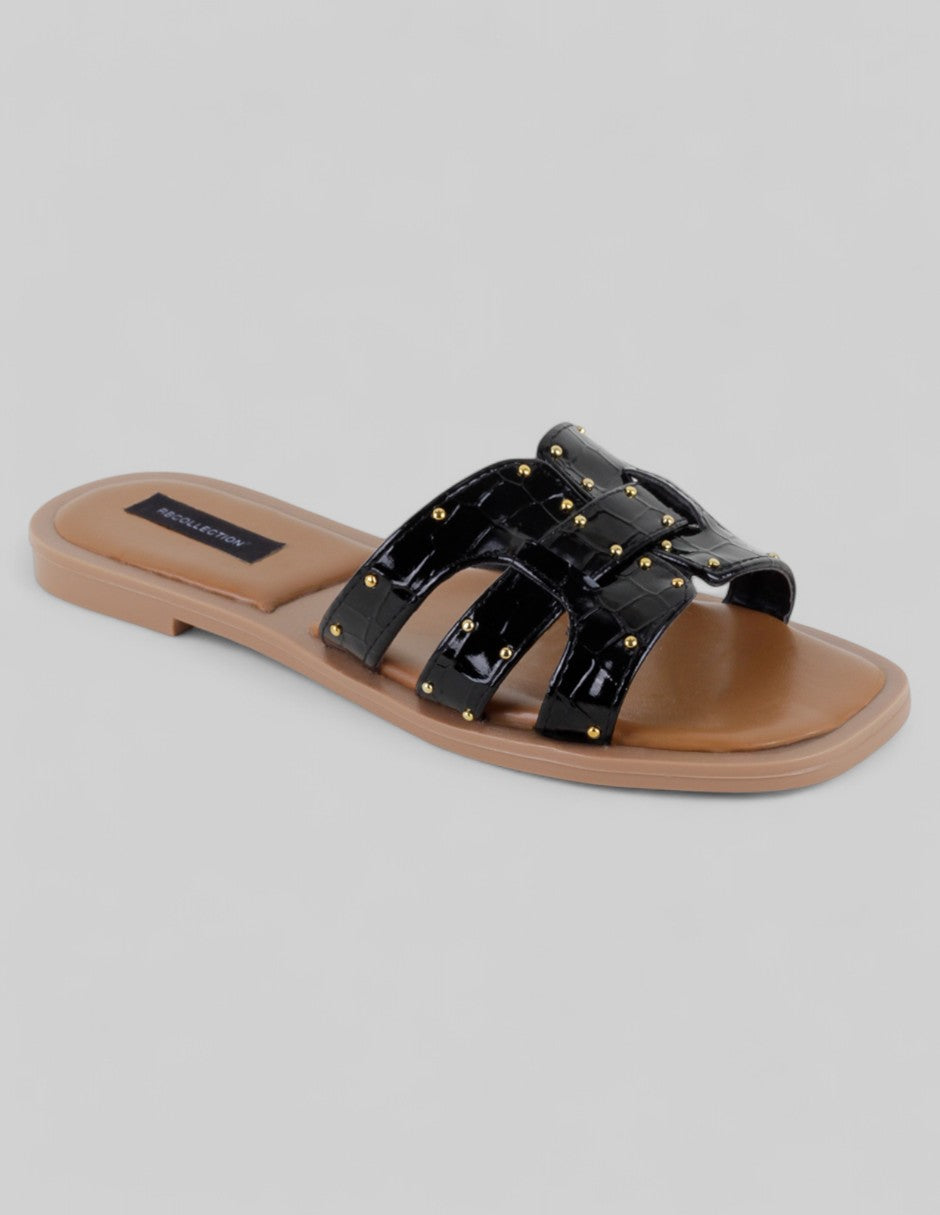 Sandalias de piso Soft en Charol – Negro