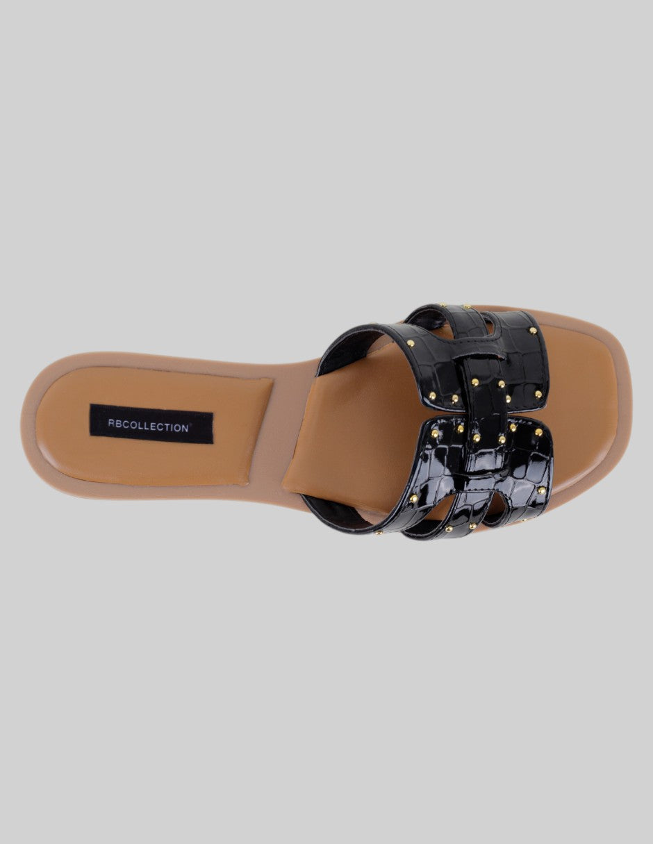 Sandalias de piso Soft en Charol – Negro