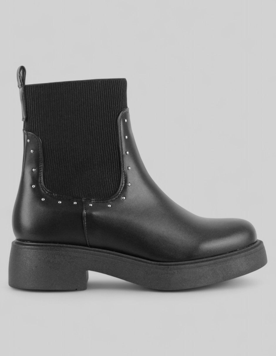 Botas casuales Bike en Piel vegana – Negro